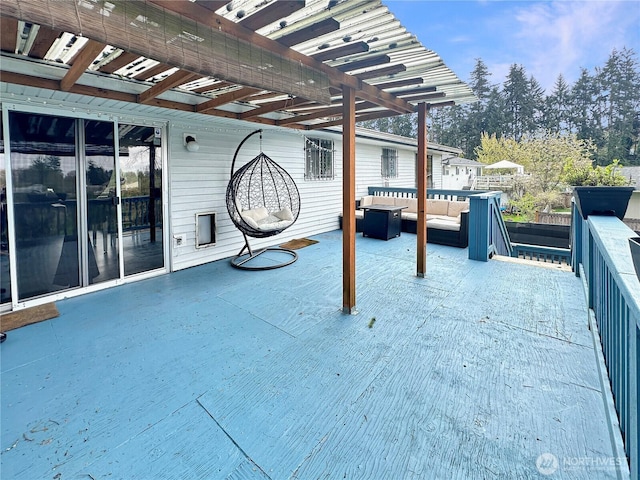 14914 20th Ave E, Parkland, WA 98445 - view of patio / terrace featuring a pergola and an outdoor living space