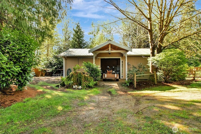 view of front of home with fence