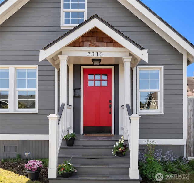 view of doorway to property