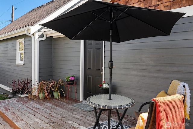 view of wooden deck