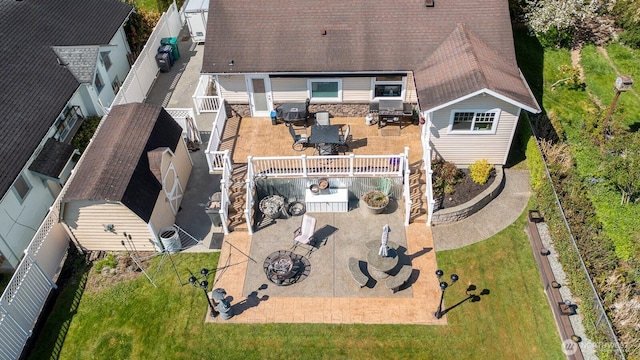 birds eye view of property