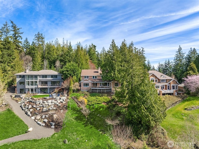 view from above of property