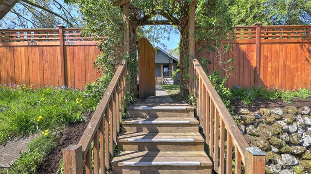view of stairs