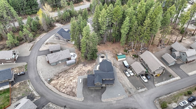 aerial view with a residential view