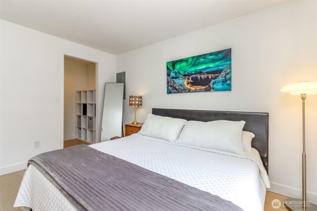 bedroom with baseboards