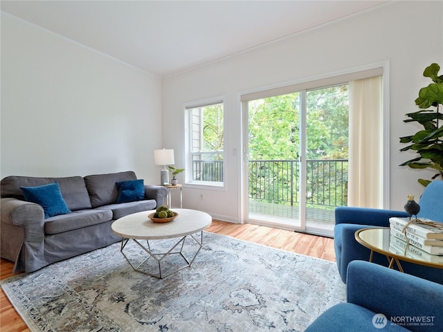4350 W Lake Sammamish Pkwy SE Unit 133, Issaquah, WA 98027 - living area with wood finished floors and baseboards