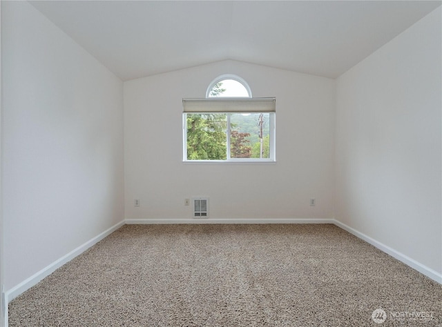 4350 W Lake Sammamish Pkwy SE Unit 133, Issaquah, WA 98027 - spare room with carpet flooring, vaulted ceiling, and baseboards