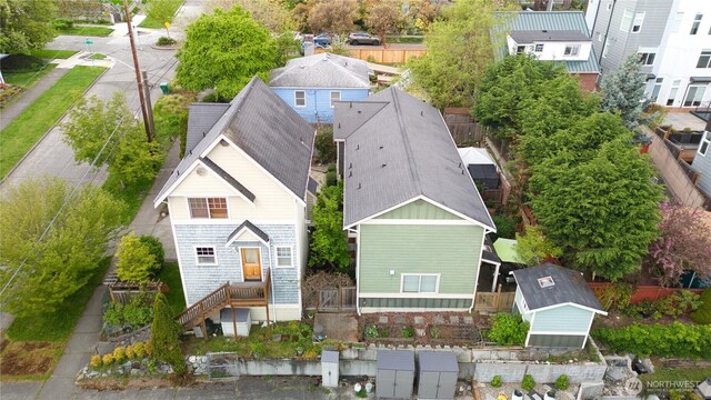 bird's eye view featuring a residential view