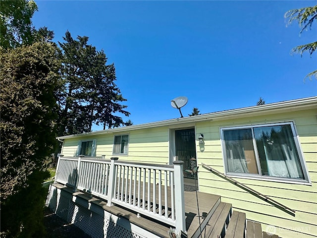 exterior space with a deck