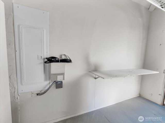 interior space featuring electric panel