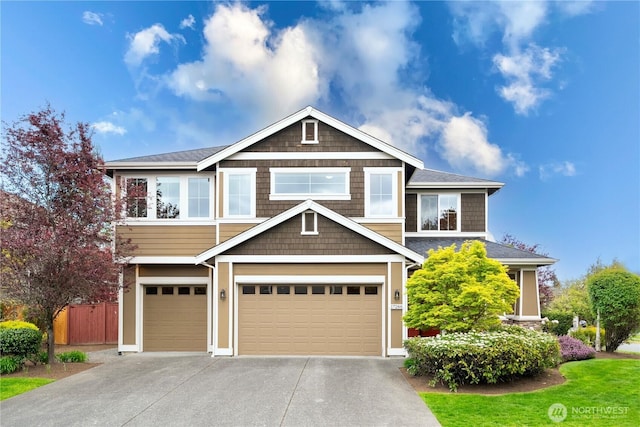 17288 NE 120th Way, Redmond, WA 98052 - view of front of home featuring a garage, fence, and concrete driveway