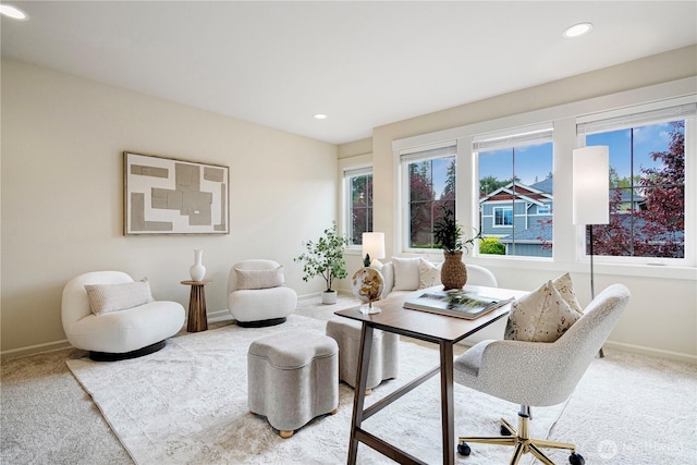 17288 NE 120th Way, Redmond, WA 98052 - carpeted living area with baseboards and recessed lighting
