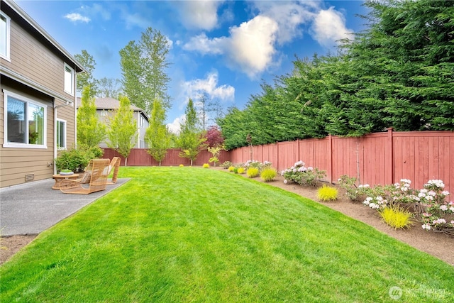 17288 NE 120th Way, Redmond, WA 98052 - view of yard featuring a fenced backyard and a patio area
