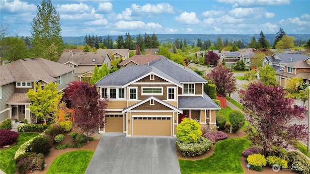 17288 NE 120th Way, Redmond, WA 98052 - view of front of house with a garage, concrete driveway, and a residential view