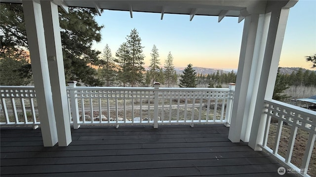 view of deck at dusk