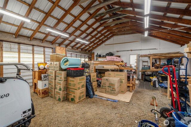 view of storage area