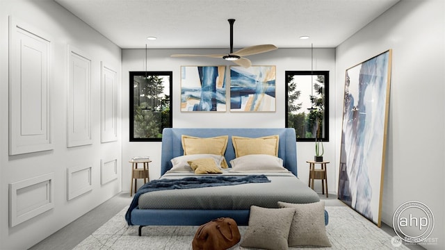 191XX Church Lake Rd E, Bonney Lake, WA 98391 - carpeted bedroom featuring multiple windows and recessed lighting
