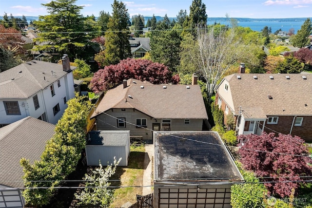 aerial view featuring a residential view
