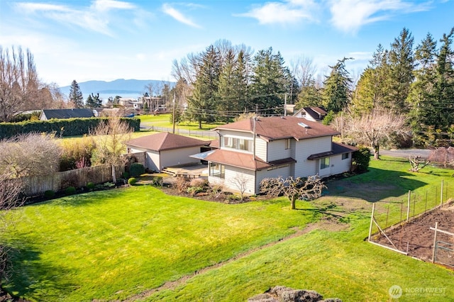 3884 Fort Bellingham Rd, Bellingham, WA 98225 - birds eye view of property with a mountain view