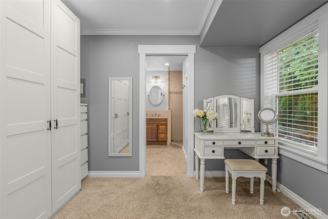245 SE Bush St, Issaquah, WA 98027 - office space featuring light carpet, crown molding, baseboards, and light tile patterned floors