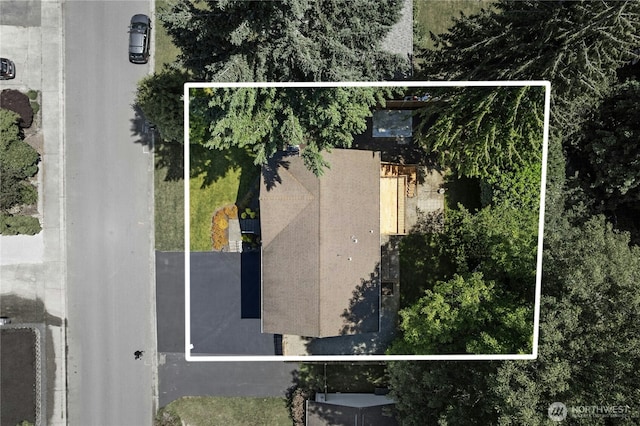 2524 171st St SE, Bothell, WA 98012 - view from above of property with property parcel outlined