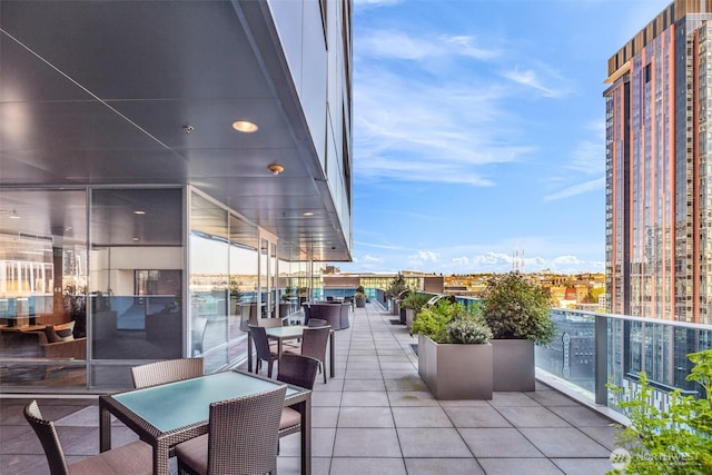 view of patio / terrace featuring a balcony