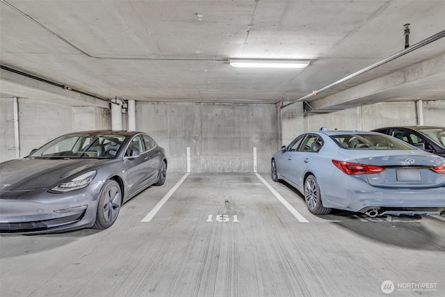 view of parking garage