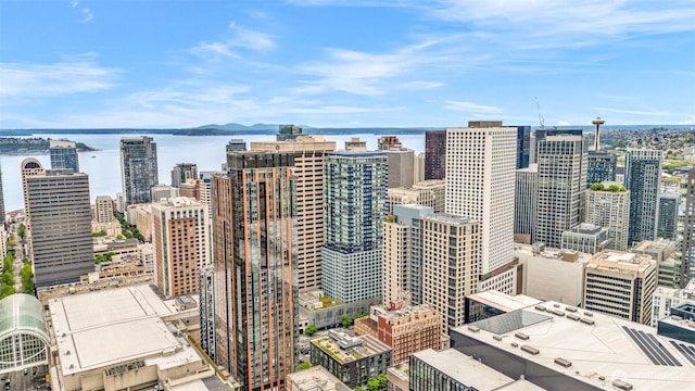 city view with a nearby body of water