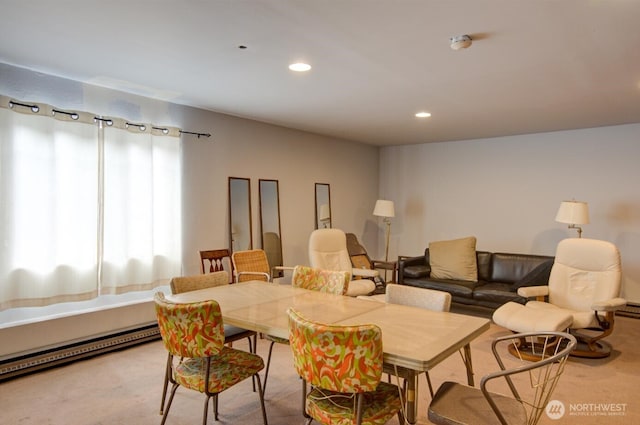 6110 24th Ave NW Unit 203, Seattle, WA 98107 - dining area featuring recessed lighting and carpet flooring