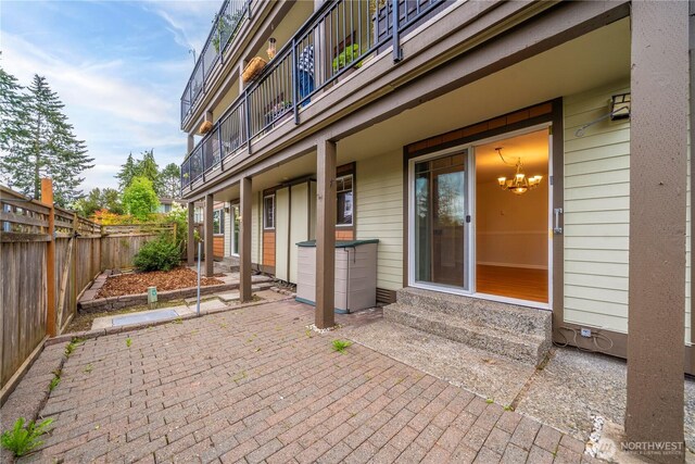 view of patio with a fenced backyard