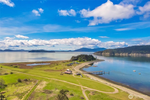 89 Eliza Is, Bellingham, WA 98226 - birds eye view of property featuring a water and mountain view