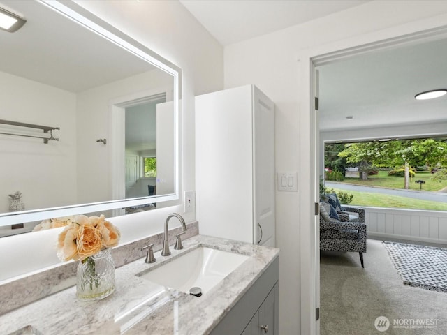 bathroom featuring vanity