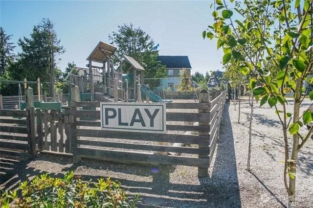 community playground with fence