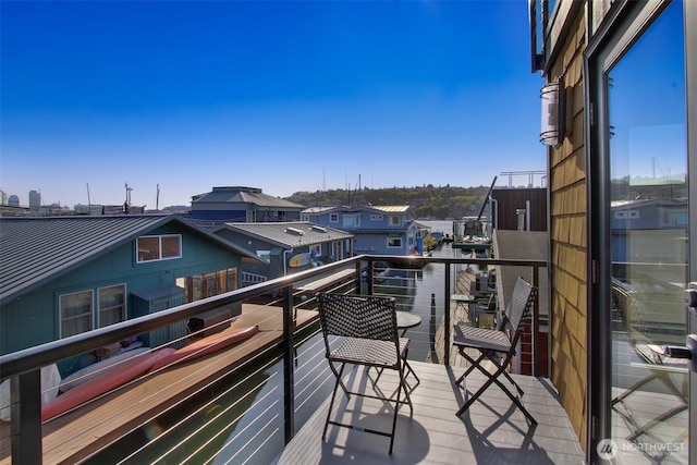 balcony with a residential view