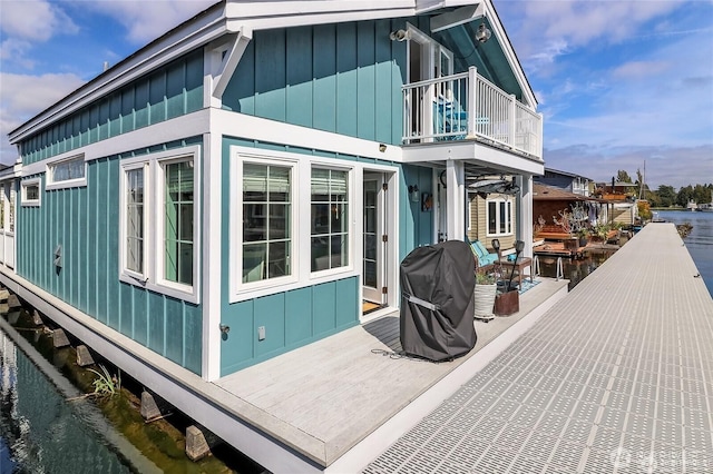 1213 E Shelby St Unit 7, Seattle, WA 98102 - exterior space featuring a water view, board and batten siding, and a balcony