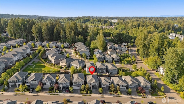 1221 199th St SE, Bothell, WA 98012 - aerial view of residential area with a heavily wooded area
