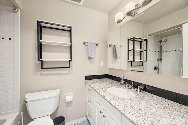 2858 32nd Ave W Unit 102, Seattle, WA 98199 - full bathroom featuring vanity, shower / bathing tub combination, and toilet