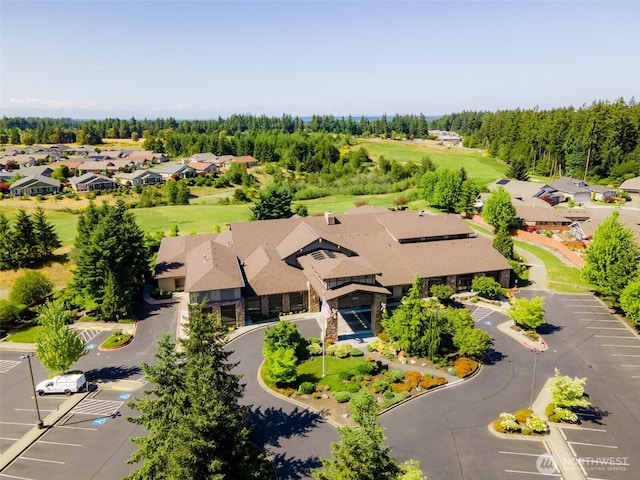 aerial view with a residential view