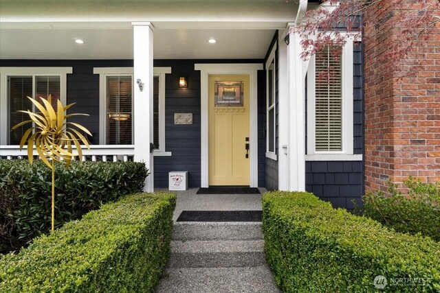 view of doorway to property