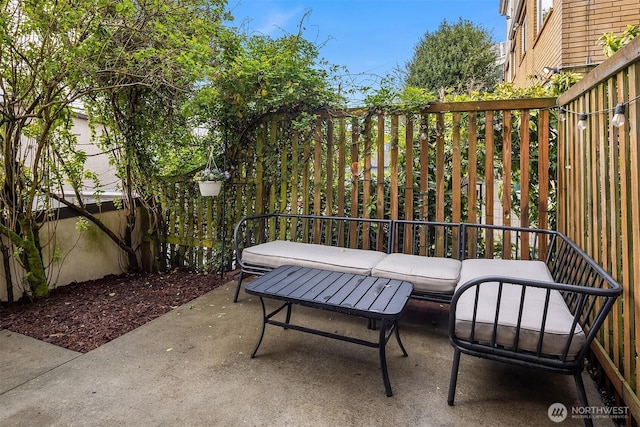 view of patio / terrace with a fenced backyard