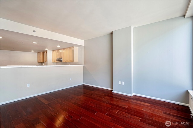 177 107th Ave NE Unit 1501, Bellevue, WA 98004 - empty room with wood finished floors, baseboards, and recessed lighting