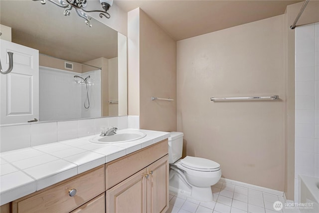 177 107th Ave NE Unit 1501, Bellevue, WA 98004 - full bath with tile patterned floors, toilet, vanity, bathing tub / shower combination, and baseboards