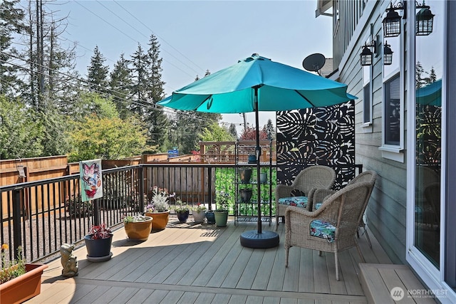 view of wooden terrace