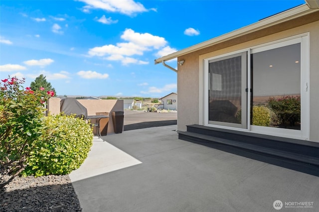 view of patio / terrace with a residential view
