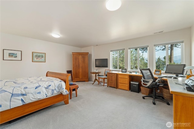 7379 Ridgeview Dr, Chelan, WA 98816 - bedroom with visible vents and light colored carpet