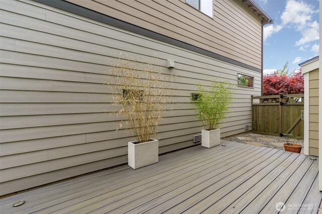 deck with fence