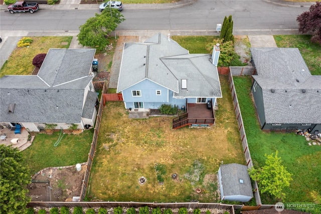 view from above of property