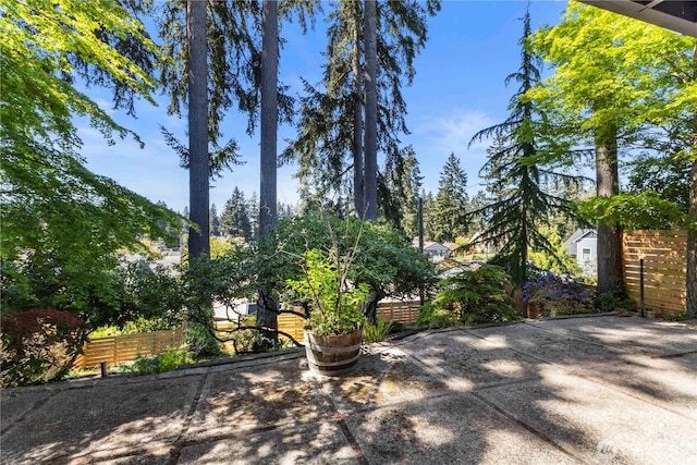view of patio with fence