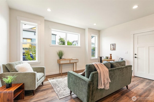 4226 Melrose Ln, Bellingham, WA 98226 - living room featuring wood finished floors and recessed lighting