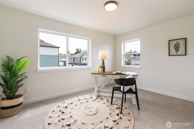 4226 Melrose Ln, Bellingham, WA 98226 - office area featuring light colored carpet and baseboards